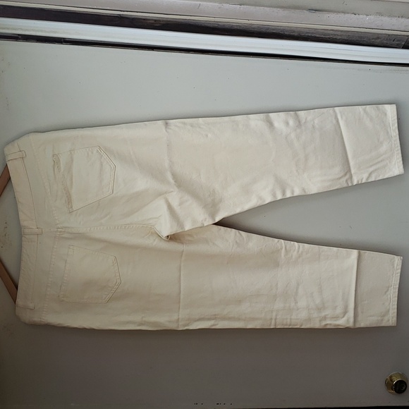 KOTN High Waist Tapered Trouser in Natural | white denim | size 12 - Picture 7 of 8